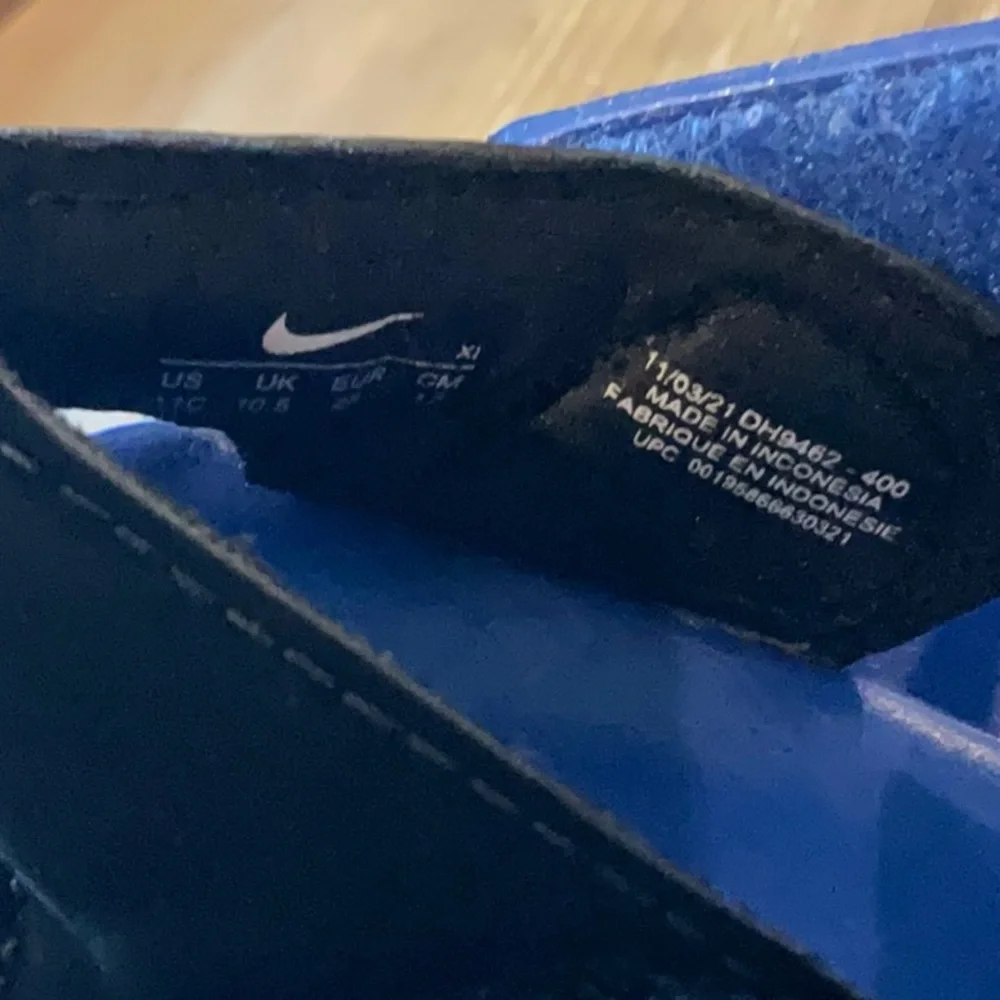 Nike Kids Blue Slip-On Water Shoes with White Swoosh size 11c